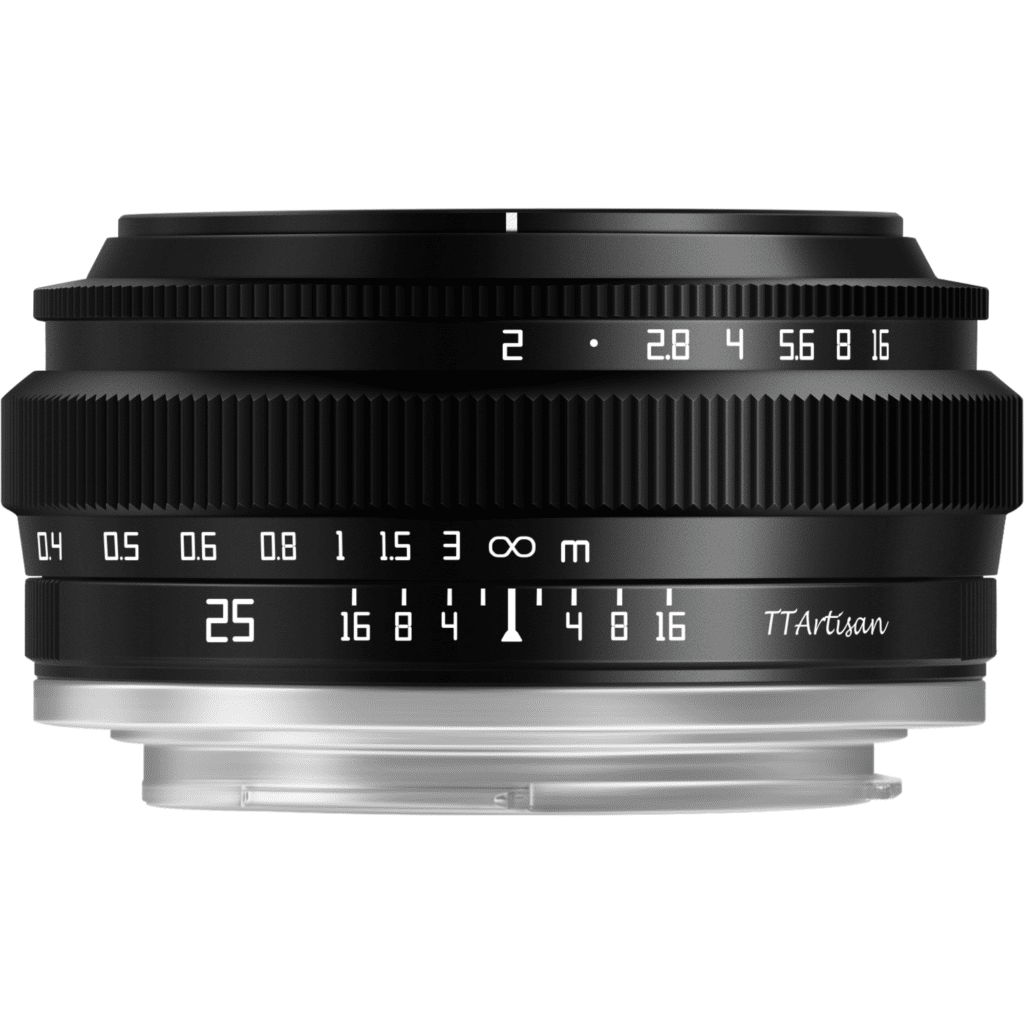 TTArtisan 25mm F/2 APS-C E-X-EOSM-M43